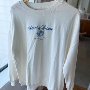 Old Navy White Sweatshirt with Blue Print